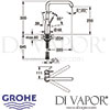Grohe Essence Single-Lever Sink Mixer Tap Dimensions